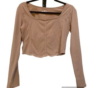 Hollister long sleeve crop tee